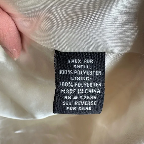 🌼 New Look Women’s Shaggy Faux Fur Vest – Ivory/Cream – Size XL - Picture 6 of 8